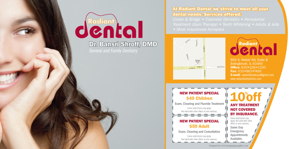 Radiant Dental :: 899 S. Weber Rd, Bolingbrook, IL :: 630-226-1100